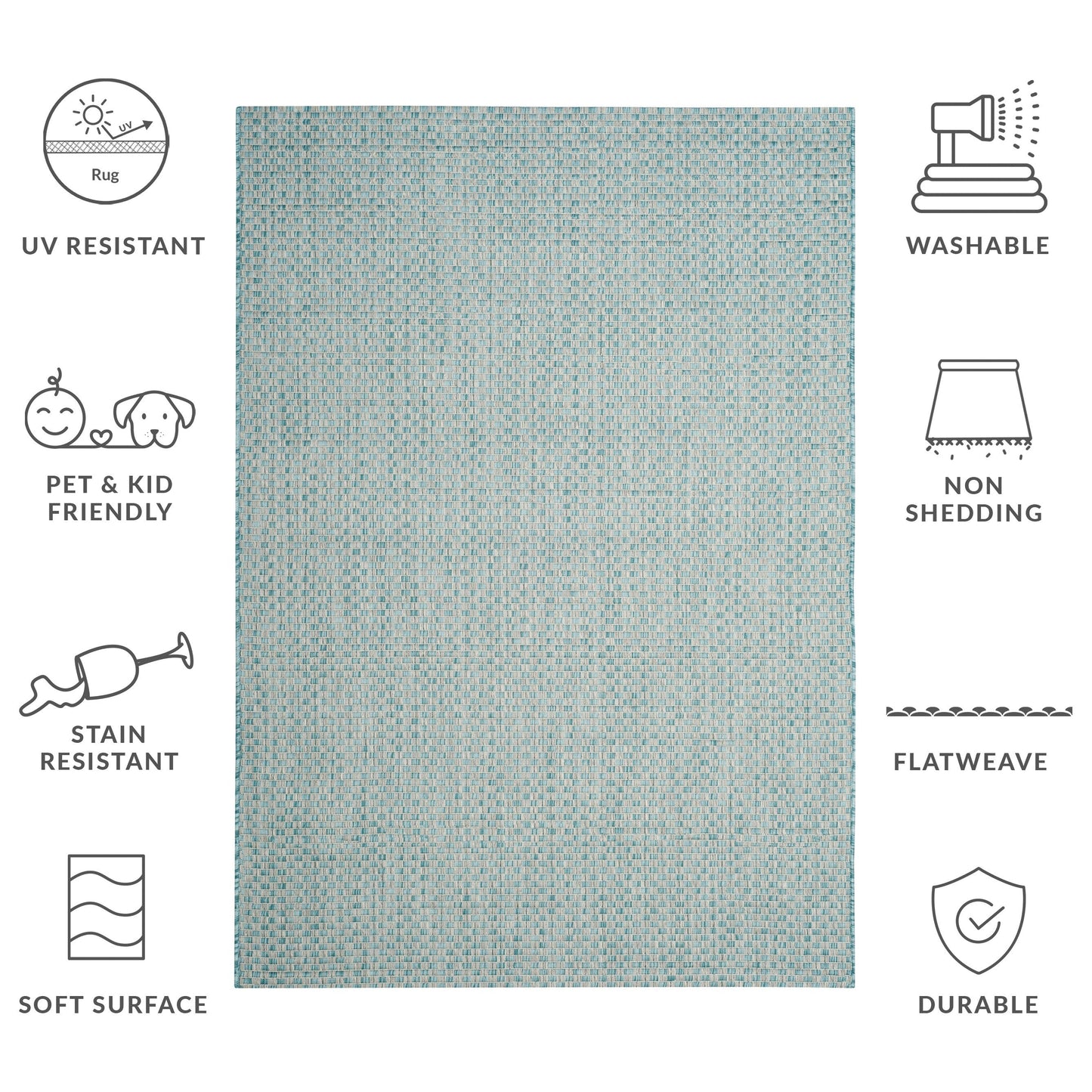 Tapis de jardin imperméable SAFAVIEH Courtyard Ragini pour intérieur/extérieur