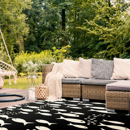 Tapis de jardin SAFAVIEH Courtyard Ragne pour intérieur/extérieur, imperméable, terrasse ou jardin.