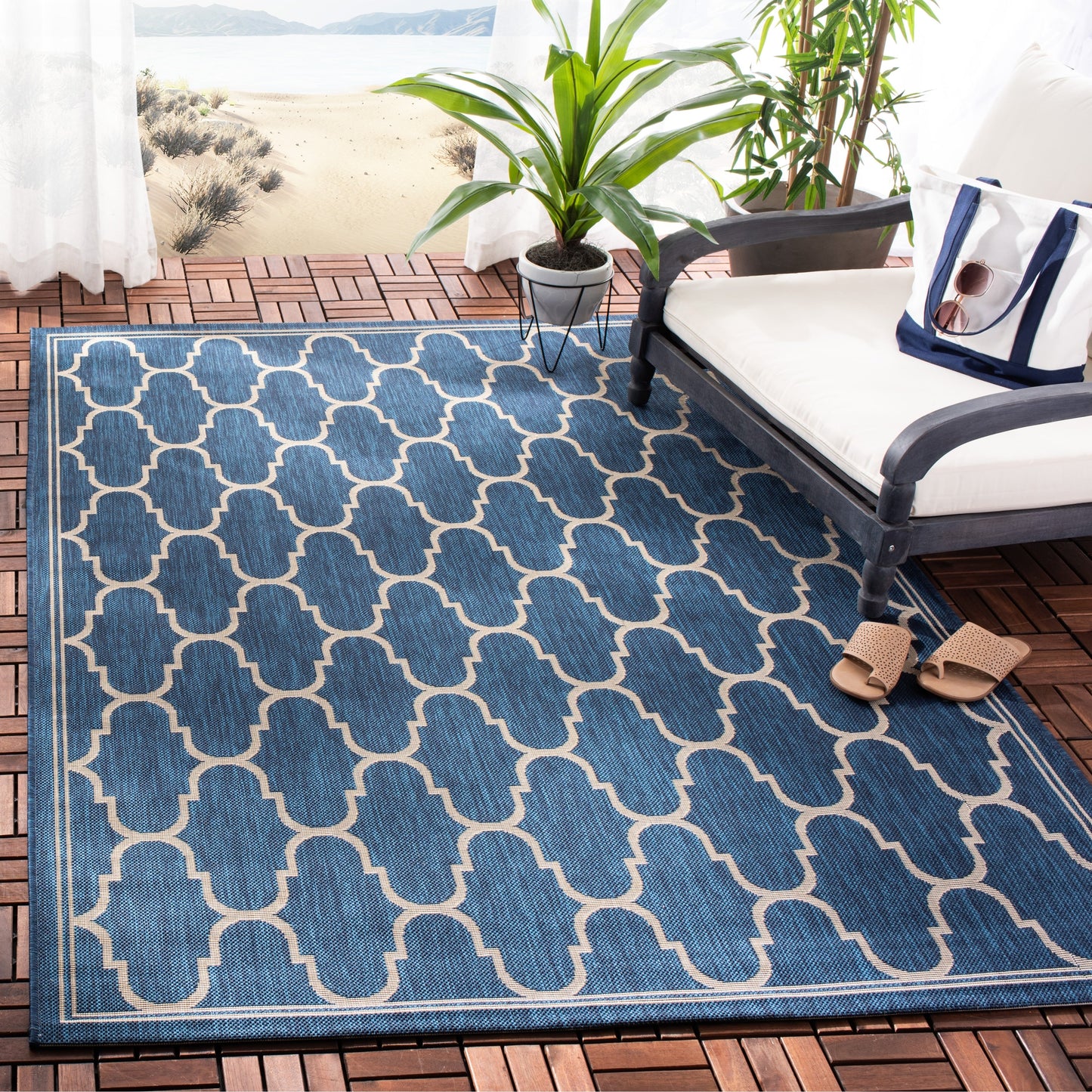 Tapis de patio imperméable SAFAVIEH Courtyard Sufia
