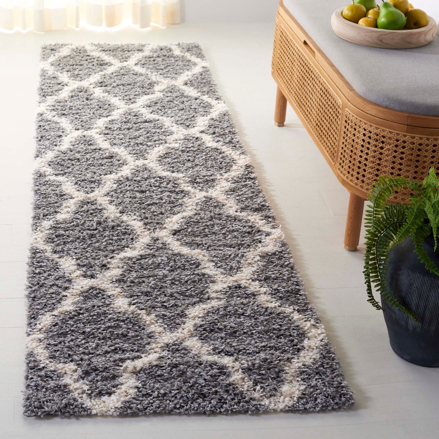 Tapis SAFAVIEH Dallas Shag Darina Trellis de 3,8 cm d'épaisseur
