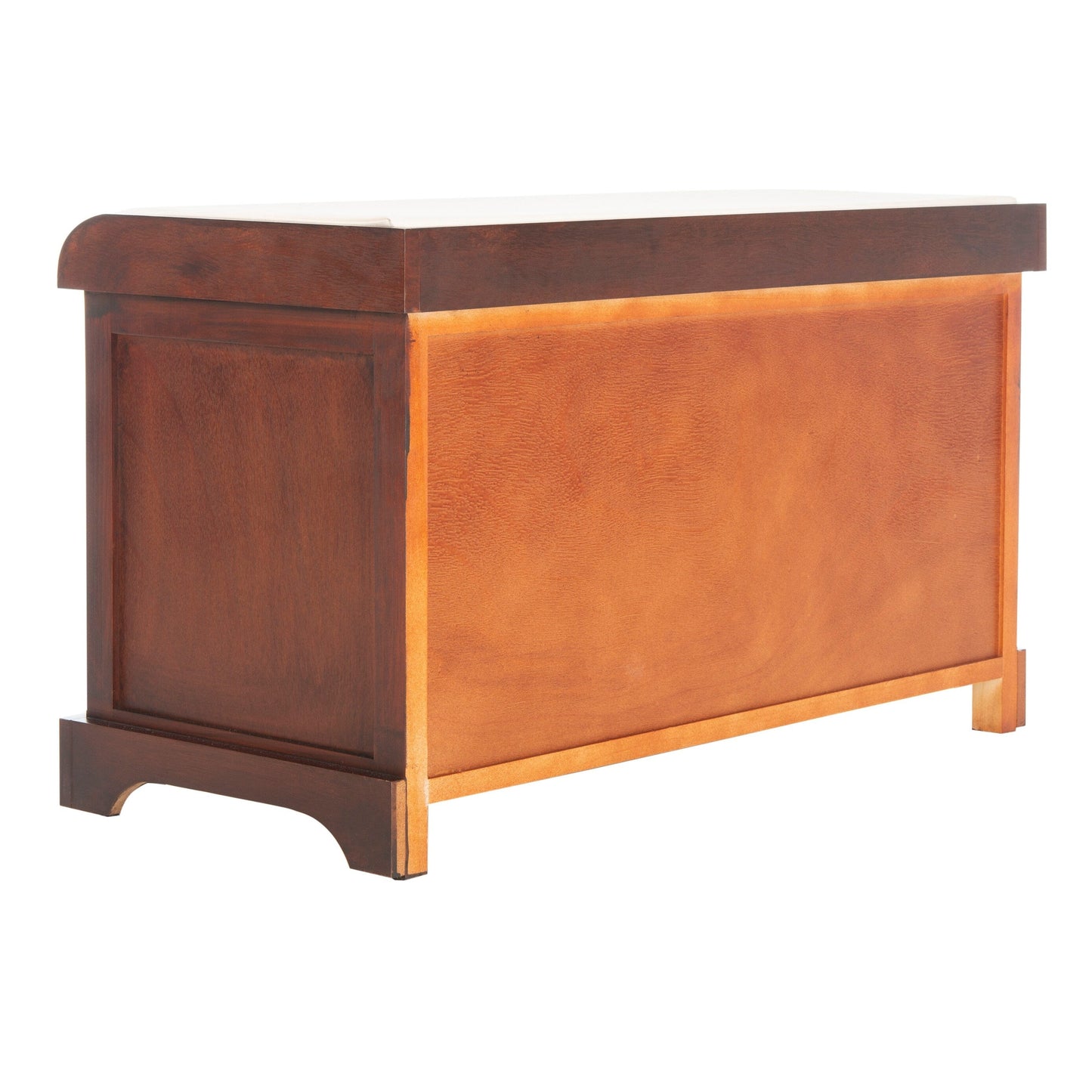 Banc-panier de rangement tressé SAFAVIEH Euphemia marron - 33,5 x 16,1 x 19,9 cm (34 po L x 16 po P x 20 po H)