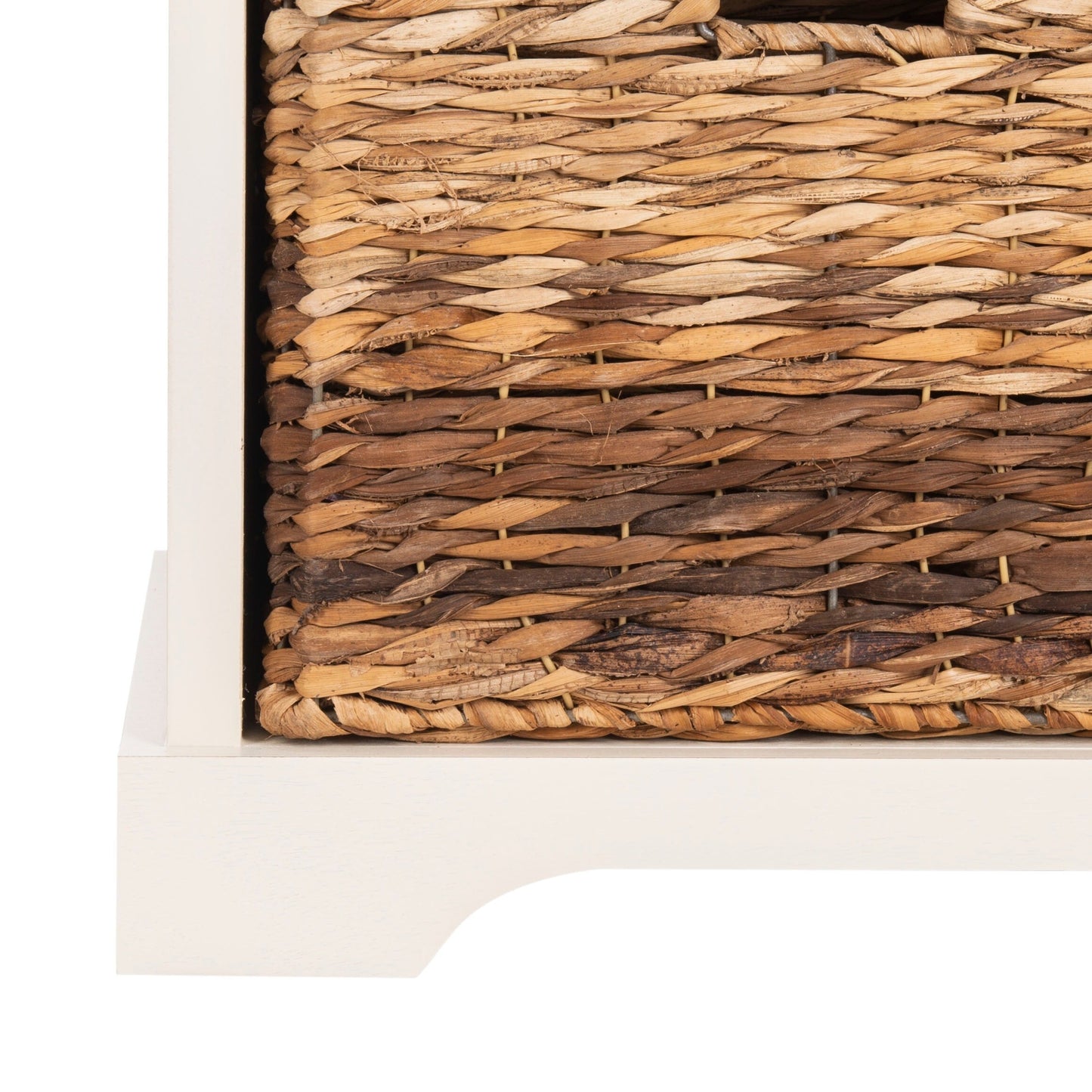 Banc-panier de rangement tressé SAFAVIEH Euphemia marron - 33,5 x 16,1 x 19,9 cm (34 po L x 16 po P x 20 po H)