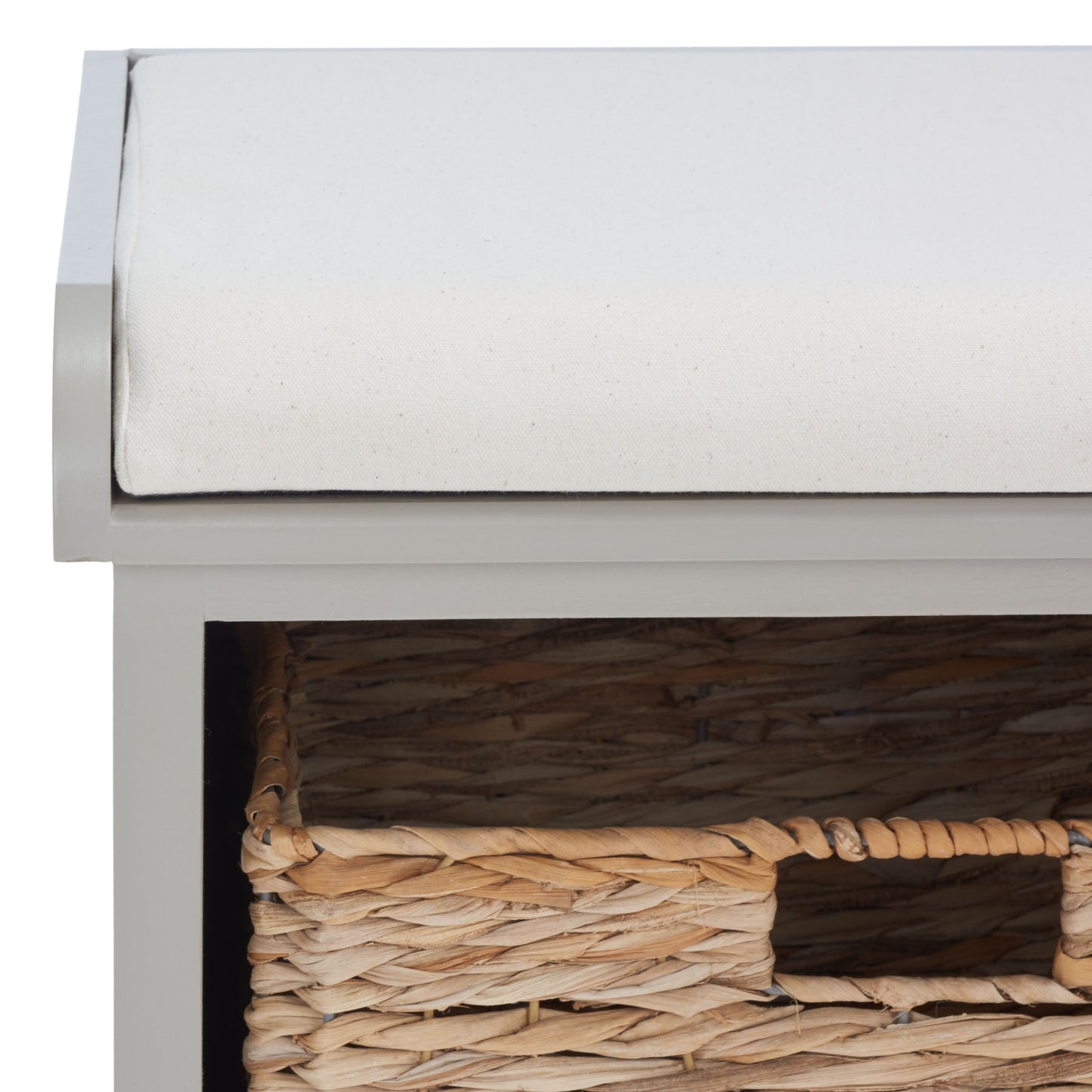 Banc-panier de rangement tressé SAFAVIEH Euphemia marron - 33,5 x 16,1 x 19,9 cm (34 po L x 16 po P x 20 po H)