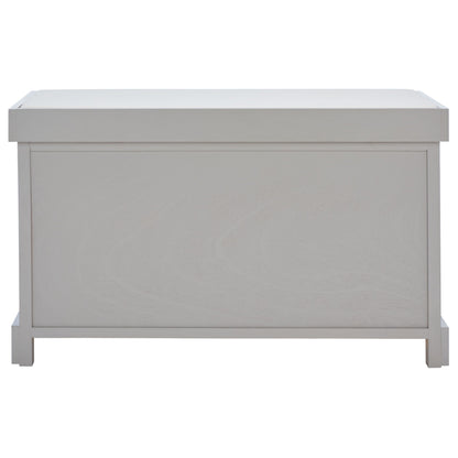 Banc-panier de rangement tressé SAFAVIEH Euphemia marron - 33,5 x 16,1 x 19,9 cm (34 po L x 16 po P x 20 po H)