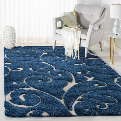 Tapis texturé SAFAVIEH Florida Ryung Shag Scroll de 3 cm d'épaisseur