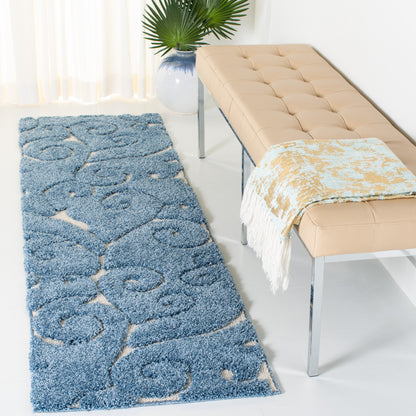 Tapis texturé SAFAVIEH Florida Ryung Shag Scroll de 3 cm d'épaisseur