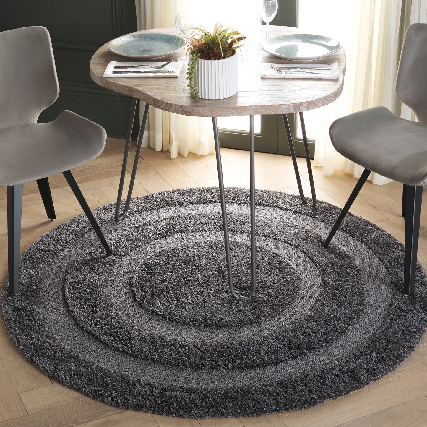 Tapis SAFAVIEH Florida Shag Antigoni Border de 3 cm d'épaisseur