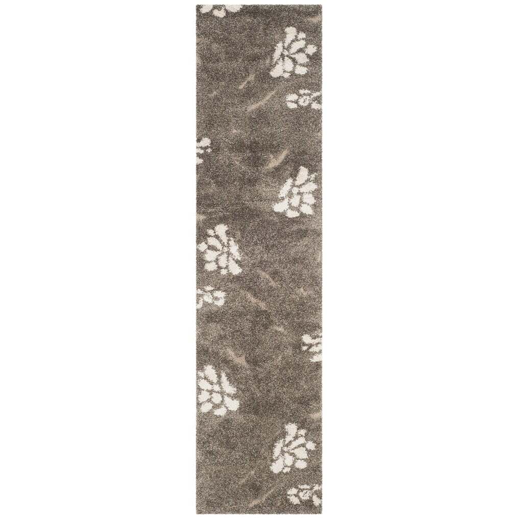 Tapis SAFAVIEH Florida Shag Ariette à motif floral et volutes, d'une épaisseur de 3 cm (1,2 pouce).