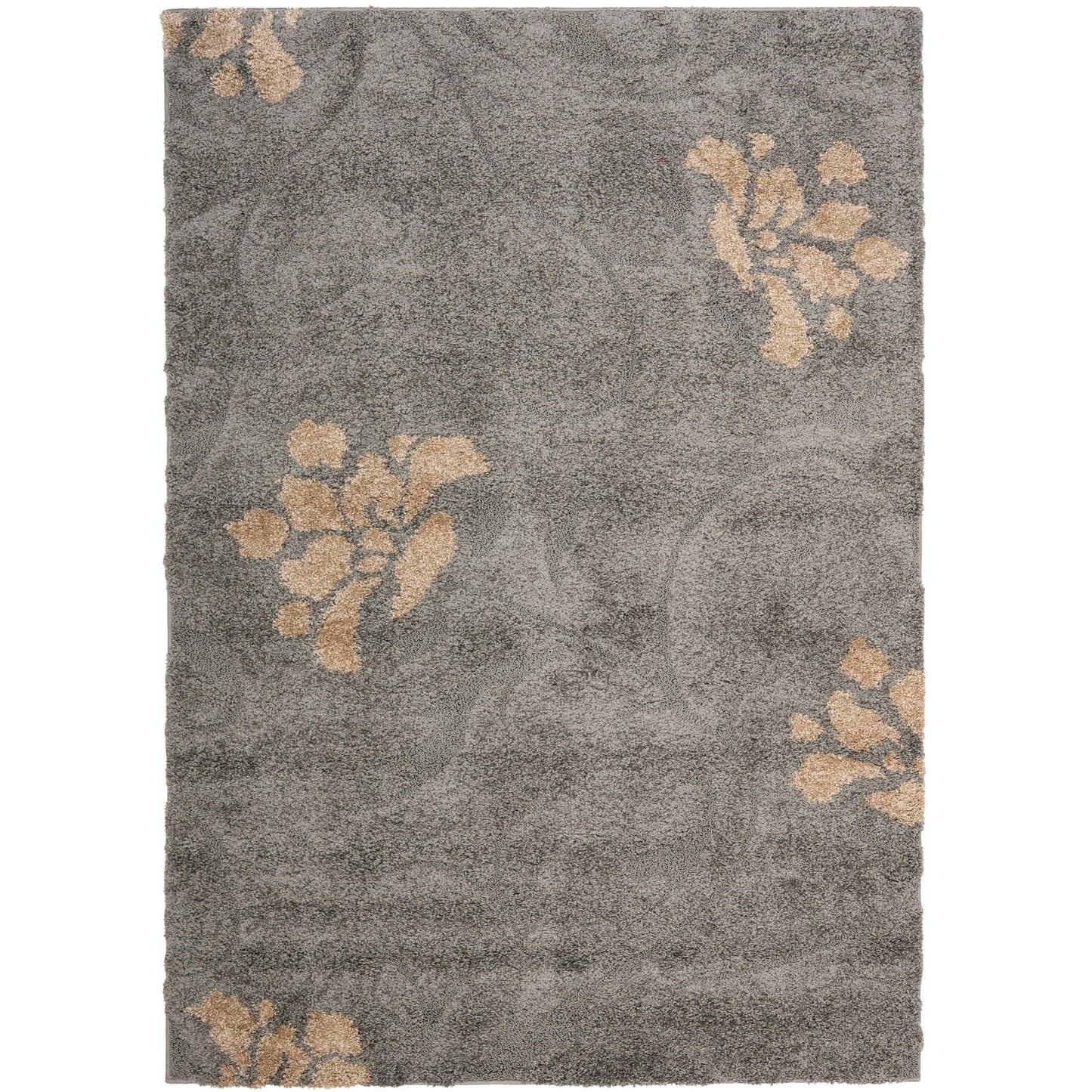 Tapis SAFAVIEH Florida Shag Ariette à motif floral et volutes, d'une épaisseur de 3 cm (1,2 pouce).