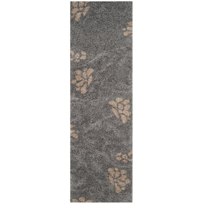 Tapis SAFAVIEH Florida Shag Ariette à motif floral et volutes, d'une épaisseur de 3 cm (1,2 pouce).