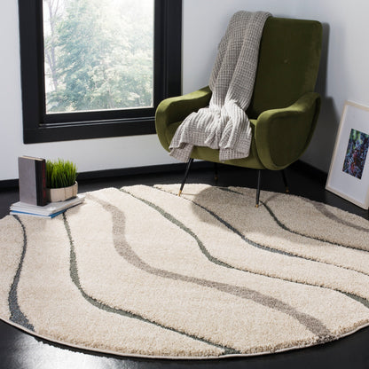 SAFAVIEH Florida Shag Borbala Ondulations douces et sereines 3 cm d'épaisseur