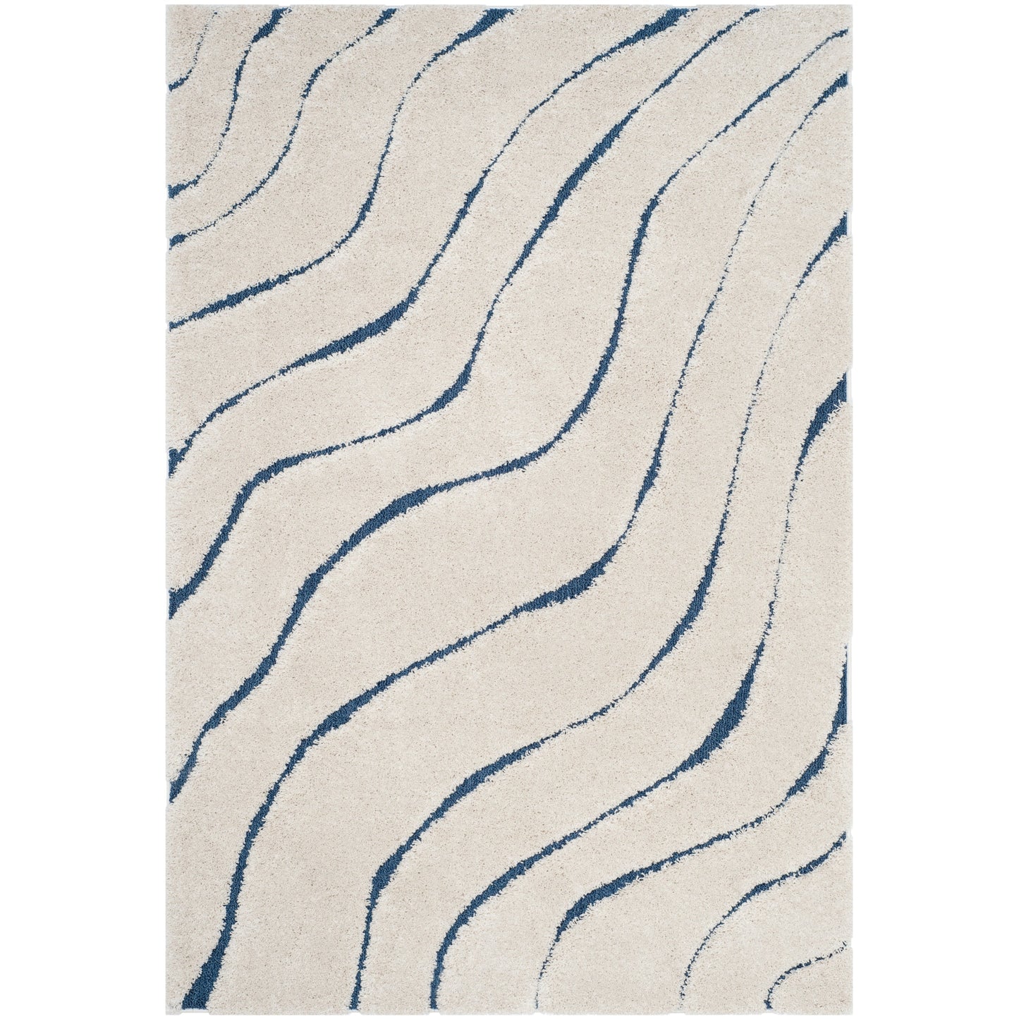 SAFAVIEH Florida Shag Borbala Ondulations douces et sereines 3 cm d'épaisseur