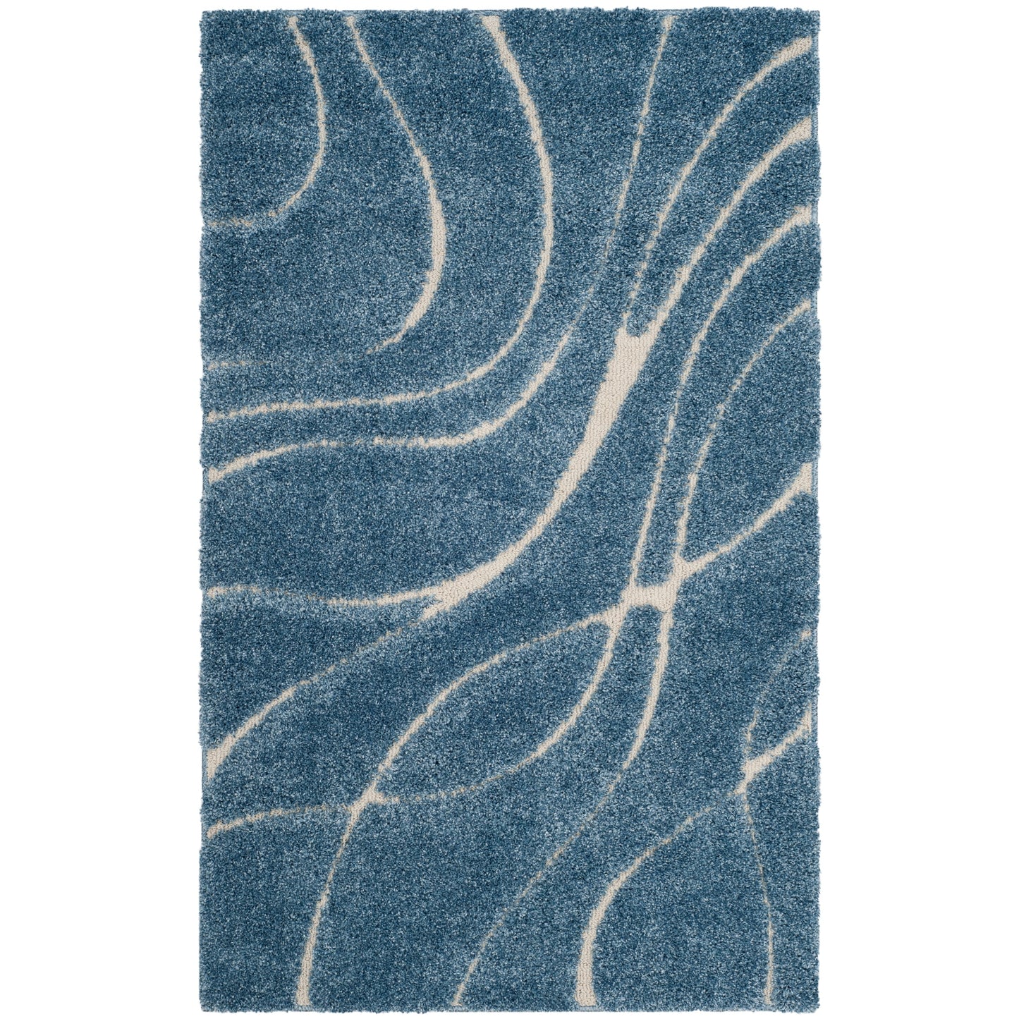 Tapis SAFAVIEH Florida Shag Staka Abstract Waves de 3 cm d'épaisseur