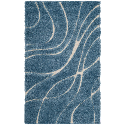 Tapis SAFAVIEH Florida Shag Staka Abstract Waves de 3 cm d'épaisseur