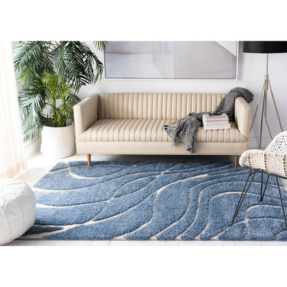 Tapis SAFAVIEH Florida Shag Staka Abstract Waves de 3 cm d'épaisseur