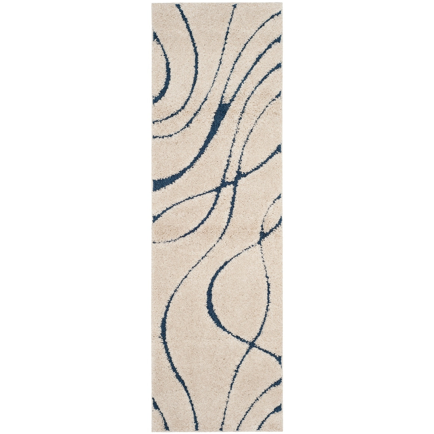 Tapis SAFAVIEH Florida Shag Staka Abstract Waves de 3 cm d'épaisseur