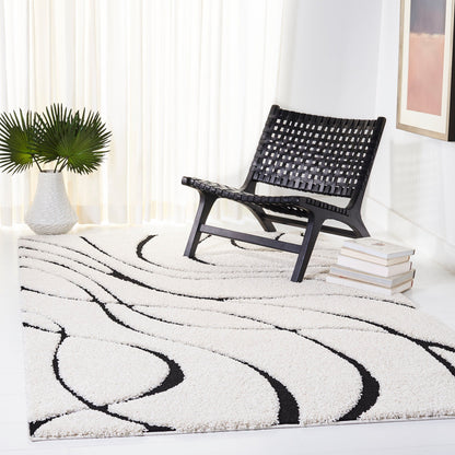 Tapis SAFAVIEH Florida Shag Staka Abstract Waves de 3 cm d'épaisseur