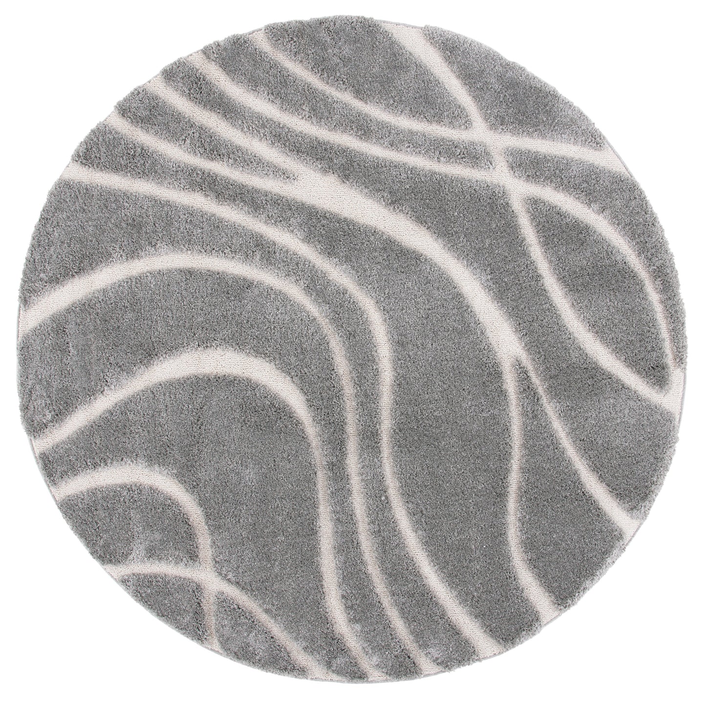 Tapis SAFAVIEH Florida Shag Staka Abstract Waves de 3 cm d'épaisseur