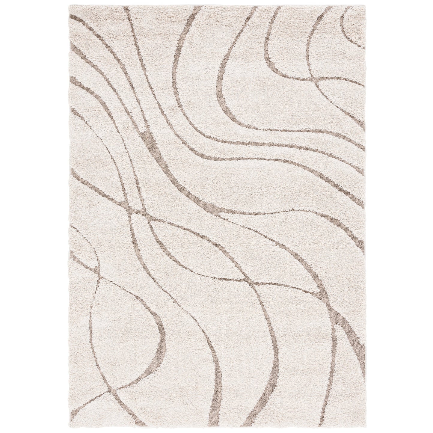 Tapis SAFAVIEH Florida Shag Staka Abstract Waves de 3 cm d'épaisseur