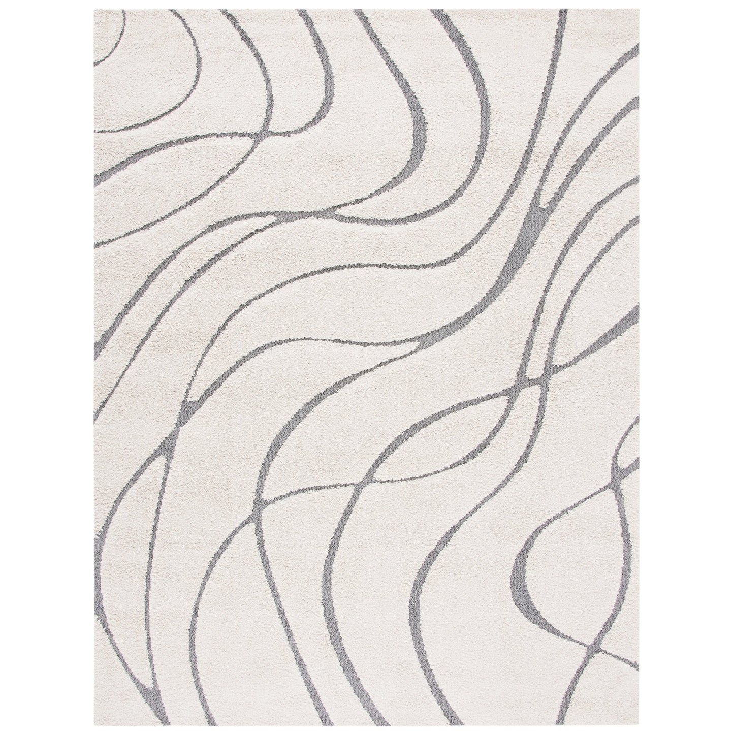 Tapis SAFAVIEH Florida Shag Staka Abstract Waves de 3 cm d'épaisseur