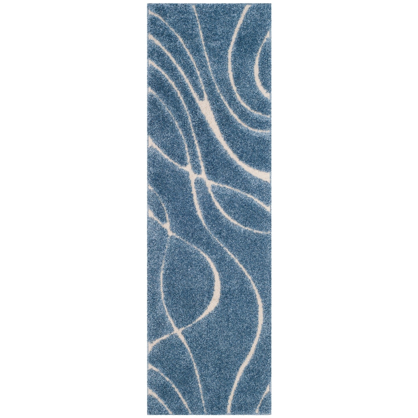 Tapis SAFAVIEH Florida Shag Staka Abstract Waves de 3 cm d'épaisseur