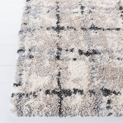 Tapis SAFAVIEH Fontana Shag Ashton à carreaux modernes, épaisseur 5 cm