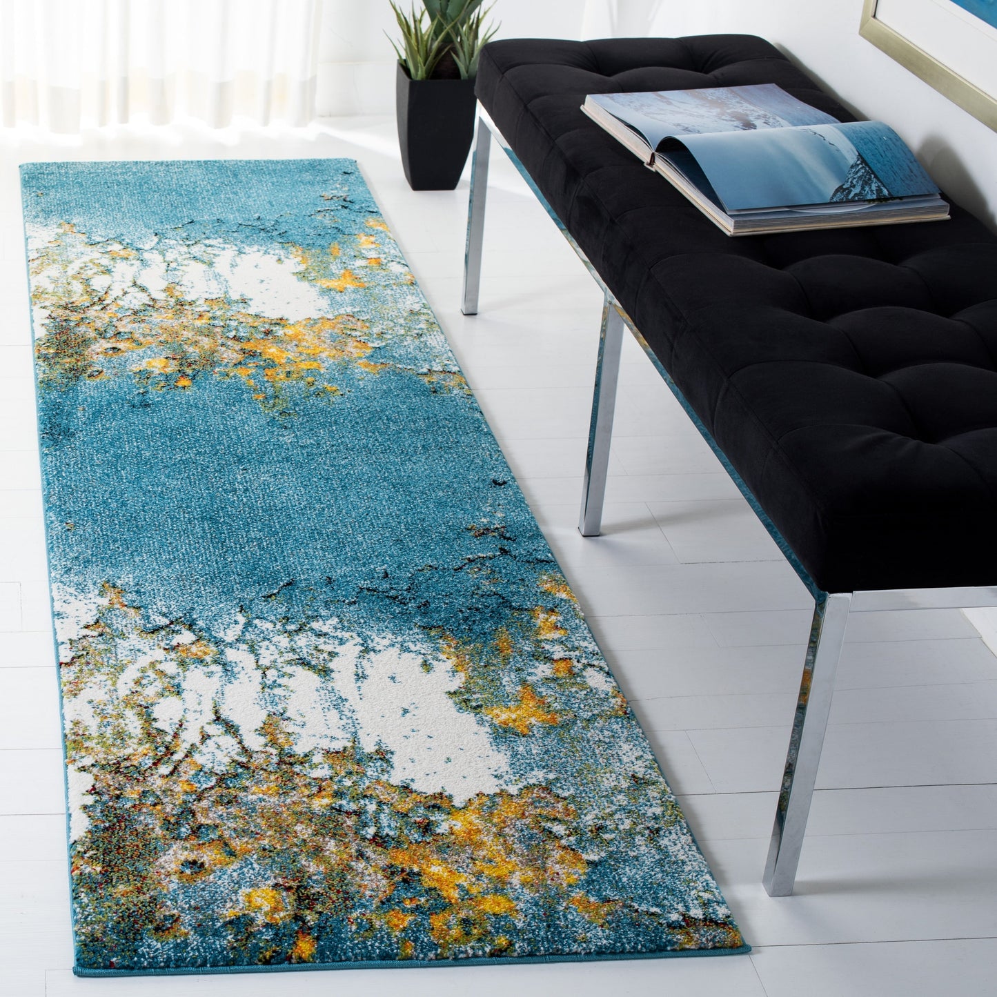SAFAVIEH Tapis abstrait moderne Glacier Bertille