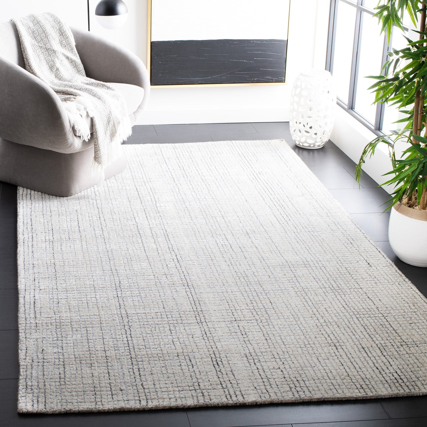 Tapis moderne en viscose SAFAVIEH fait main, abstrait, Marikka