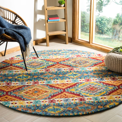 SAFAVIEH Tapis tribal en laine Aspen Geesche Boho fait à la main