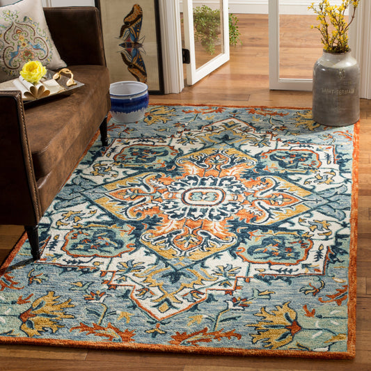 Tapis en laine Aspen Hagar Boho Medallion fait main SAFAVIEH