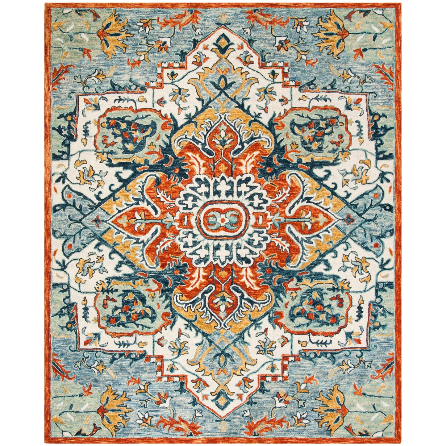 Tapis en laine Aspen Hagar Boho Medallion fait main SAFAVIEH