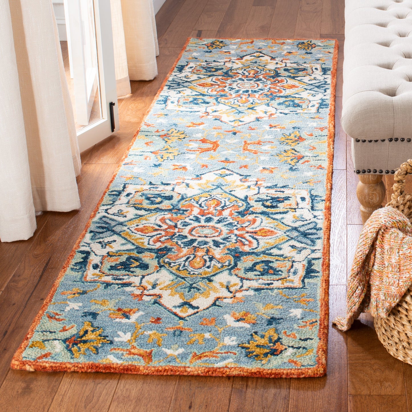 Tapis en laine Aspen Hagar Boho Medallion fait main SAFAVIEH
