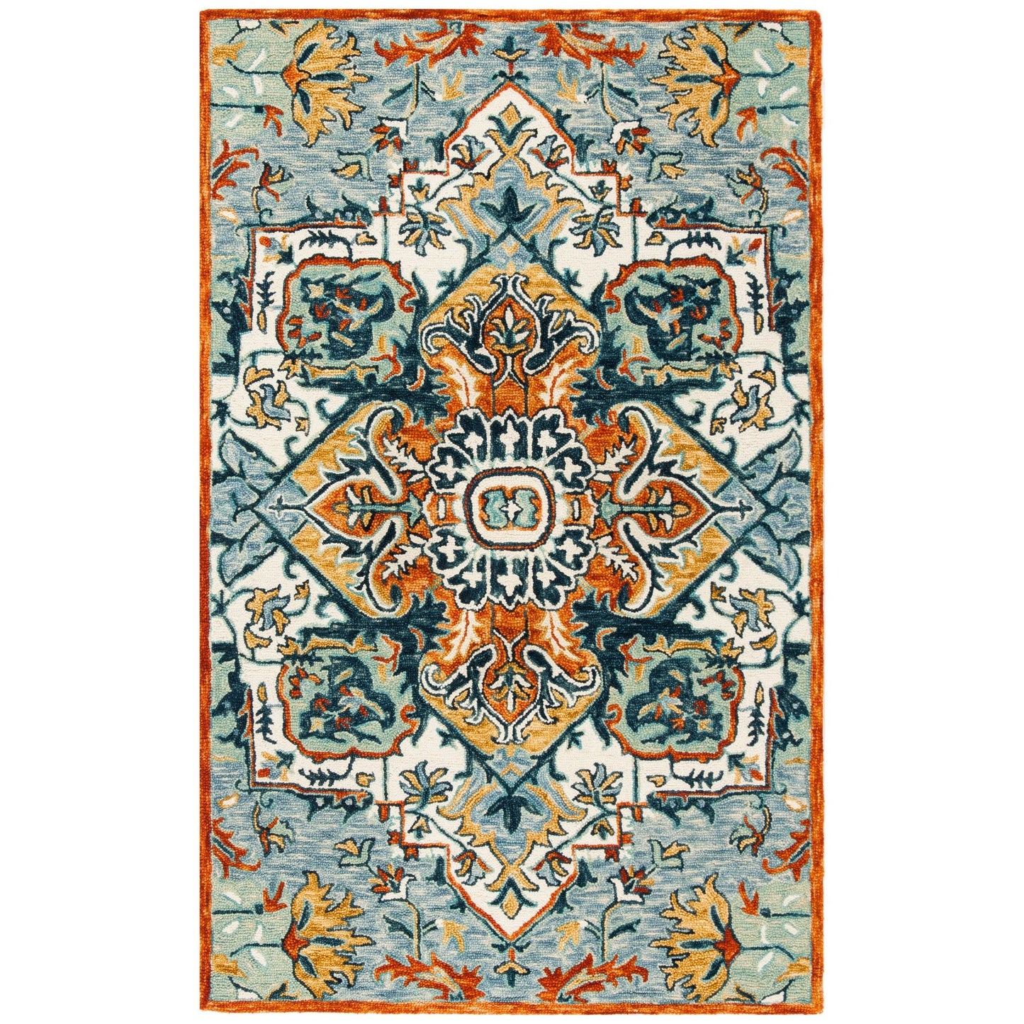 Tapis en laine Aspen Hagar Boho Medallion fait main SAFAVIEH