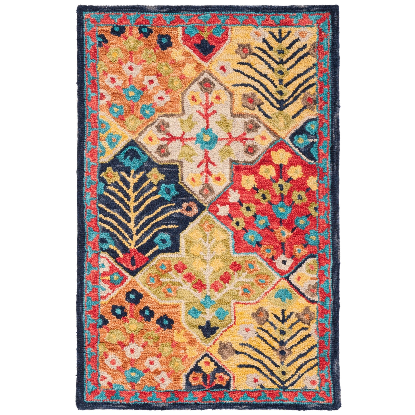 Tapis en laine Aspen Reemtdine Boho Tribal fait main SAFAVIEH