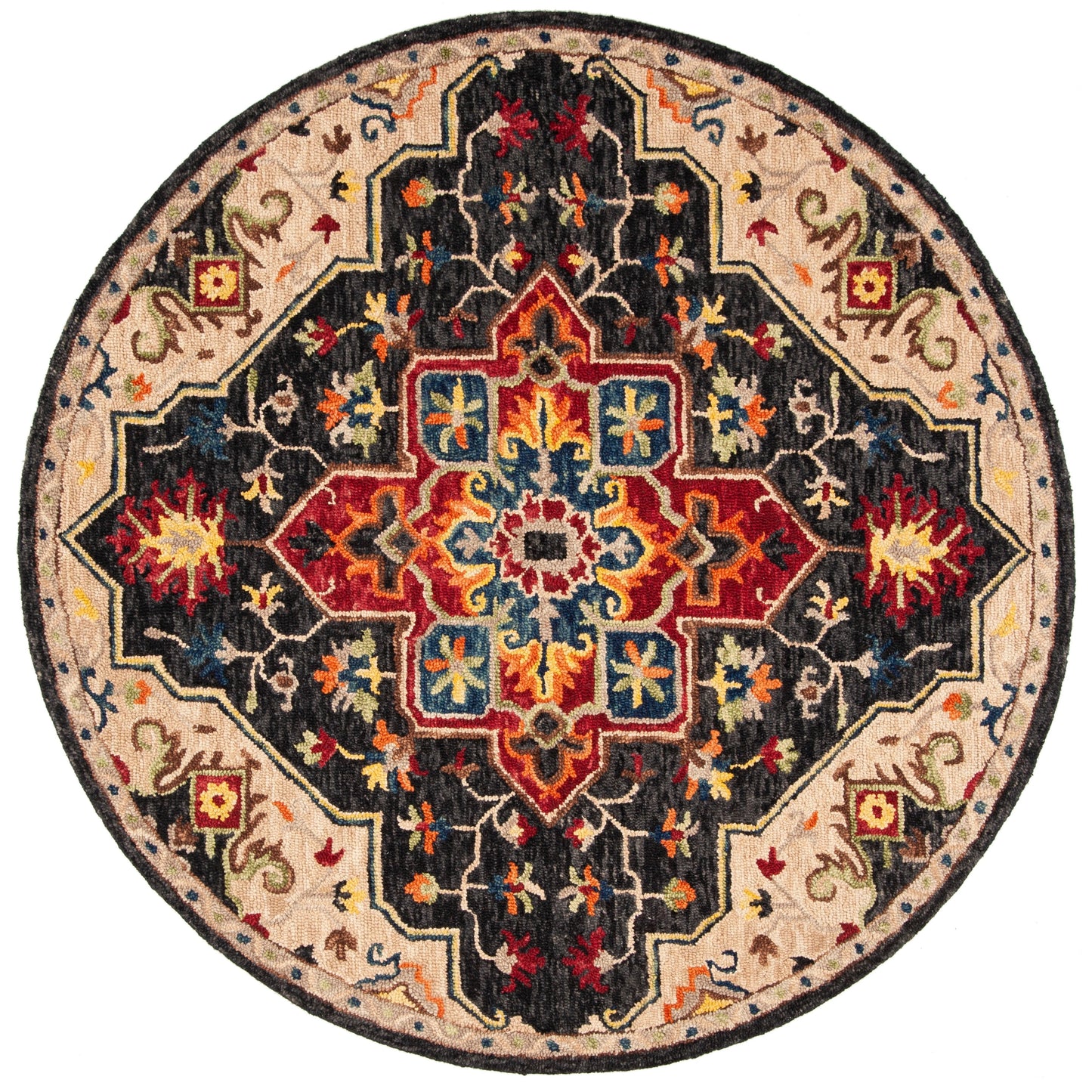 Tapis en laine Aspen Rosmarie Boho Tribal fait main SAFAVIEH