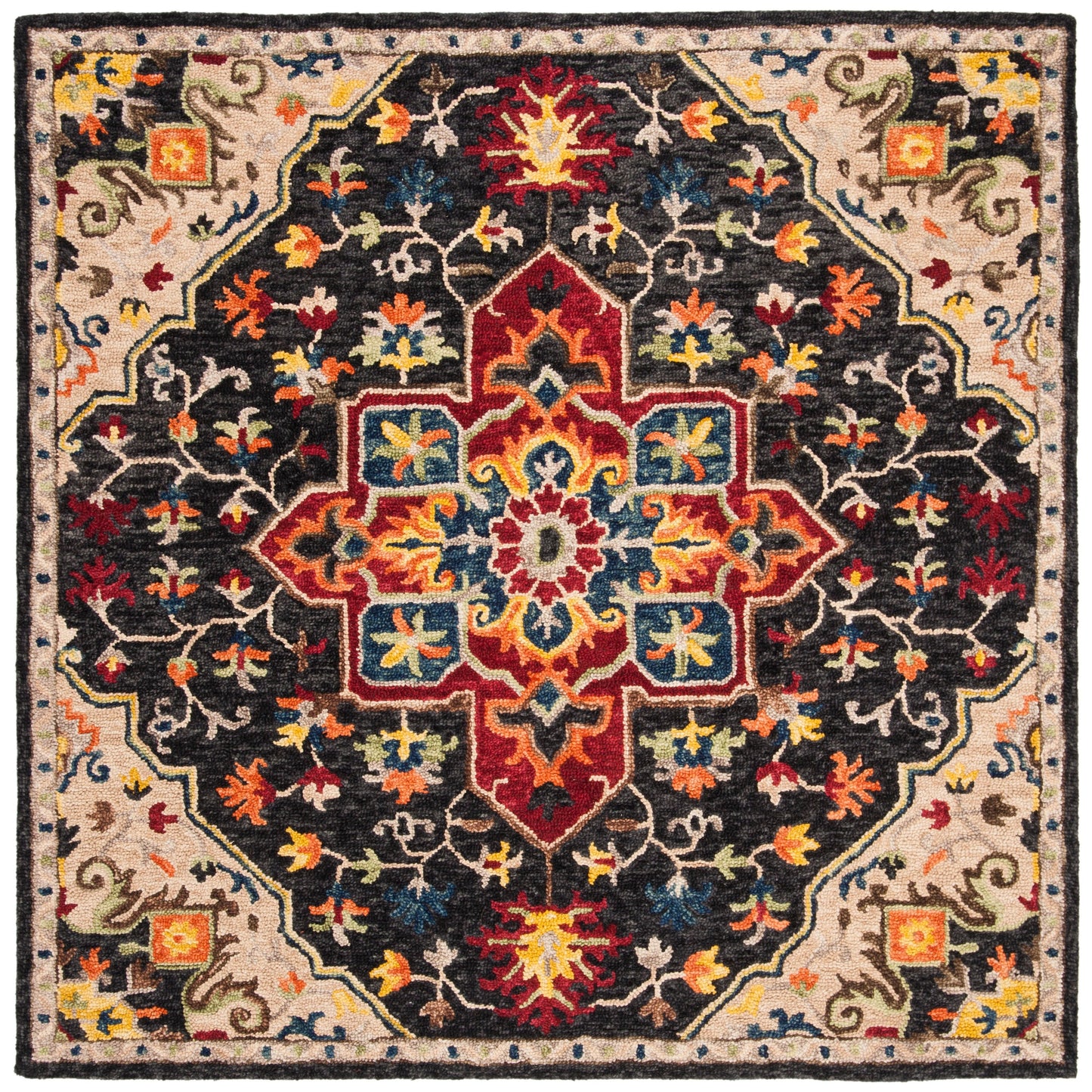 Tapis en laine Aspen Rosmarie Boho Tribal fait main SAFAVIEH