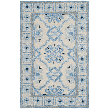 Tapis en laine Bella Rodica moderne à motif floral fait main SAFAVIEH