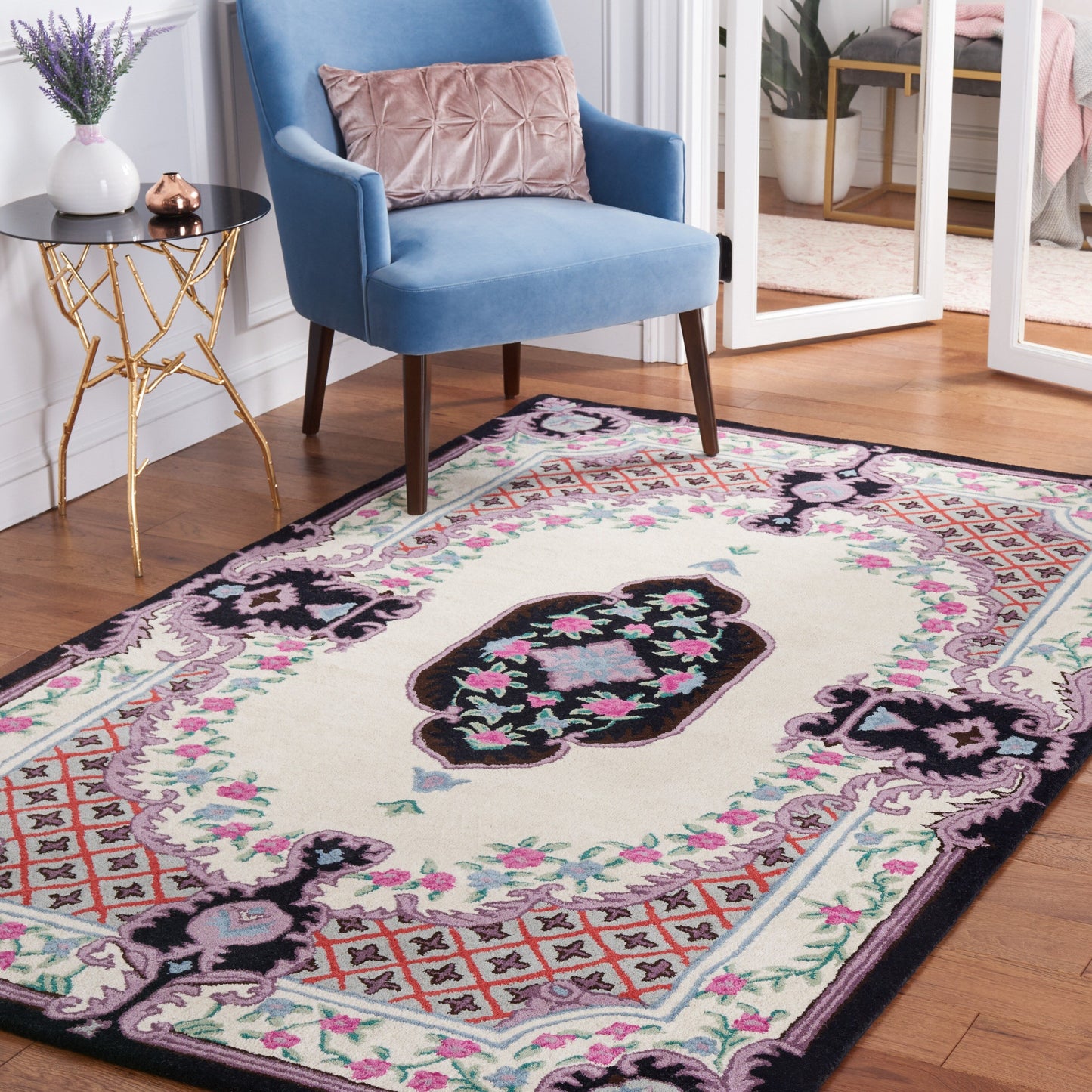 Tapis en laine SAFAVIEH fait main Bellagio Tatevik à médaillon oriental