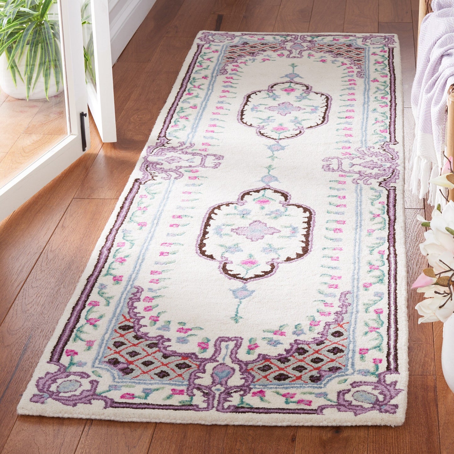 Tapis en laine SAFAVIEH fait main Bellagio Tatevik à médaillon oriental