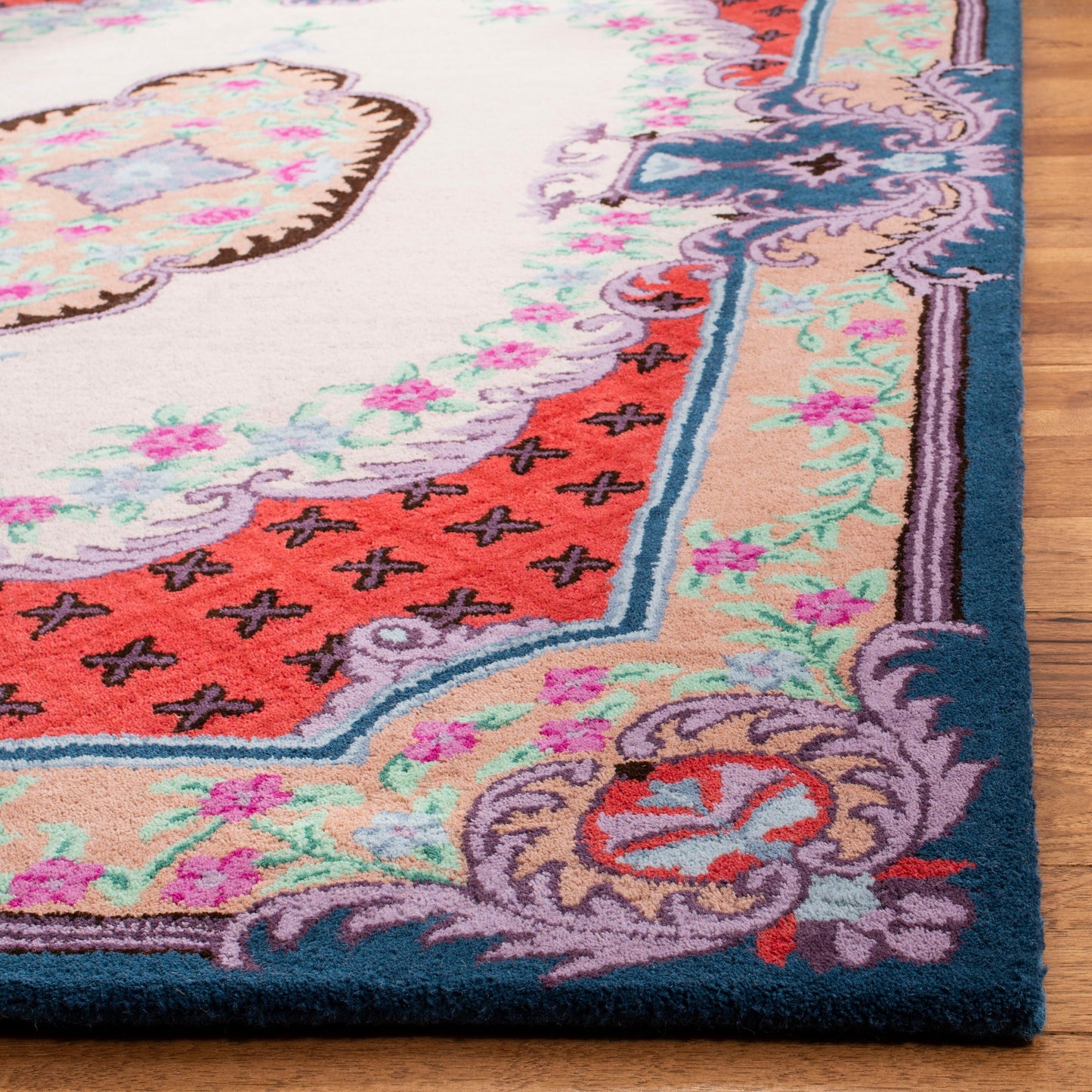 Tapis en laine SAFAVIEH fait main Bellagio Tatevik à médaillon oriental