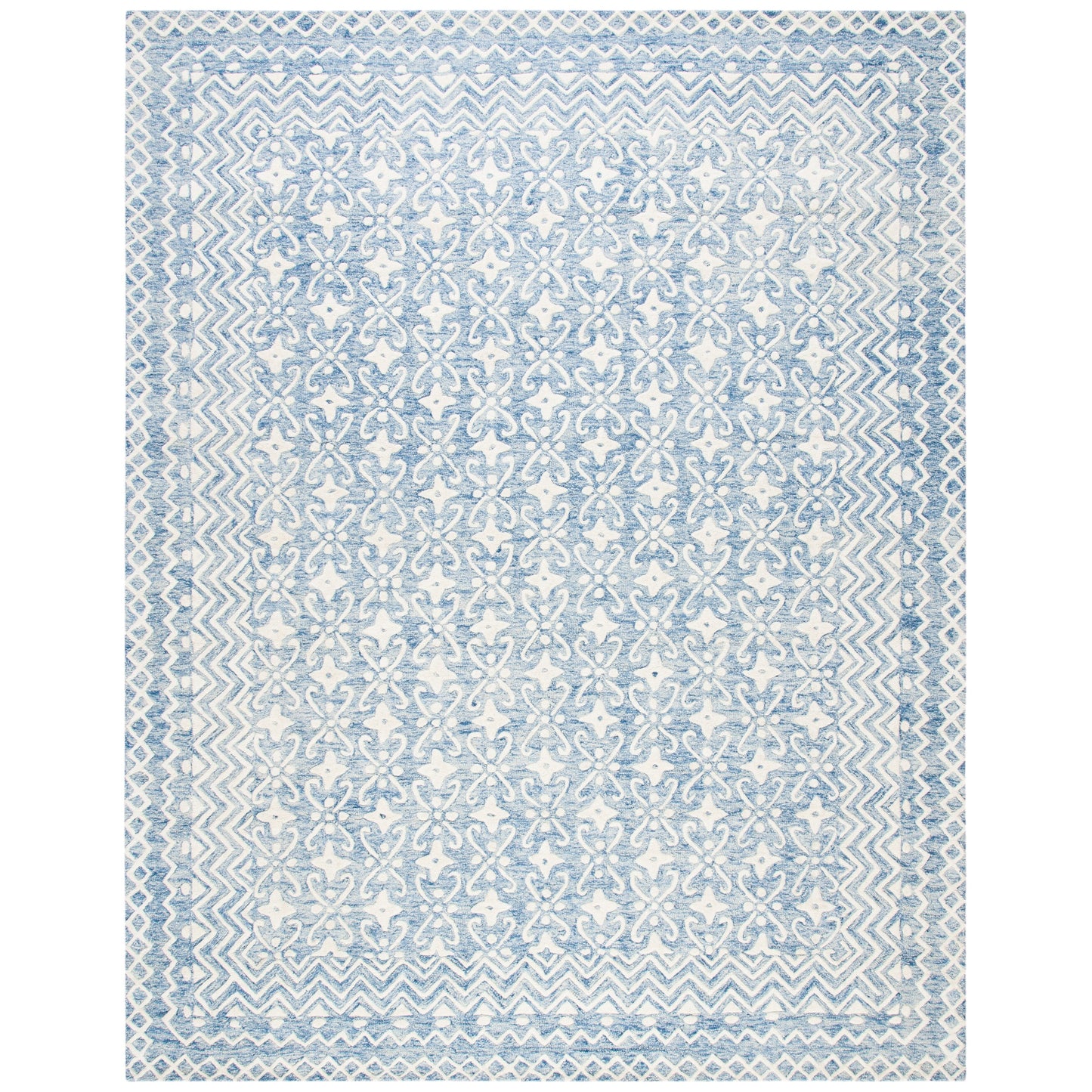 Tapis en laine moderne à motif floral Barbara, fait main, SAFAVIEH