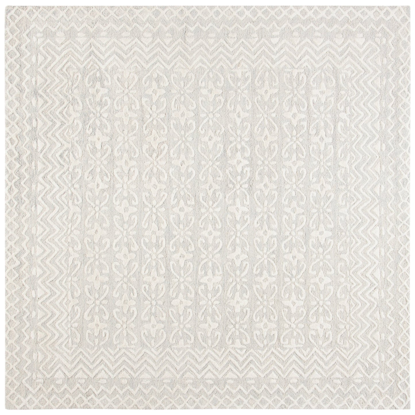 Tapis en laine moderne à motif floral Barbara, fait main, SAFAVIEH