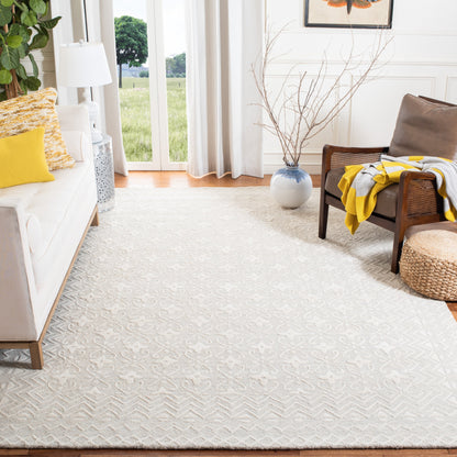 Tapis en laine moderne à motif floral Barbara, fait main, SAFAVIEH