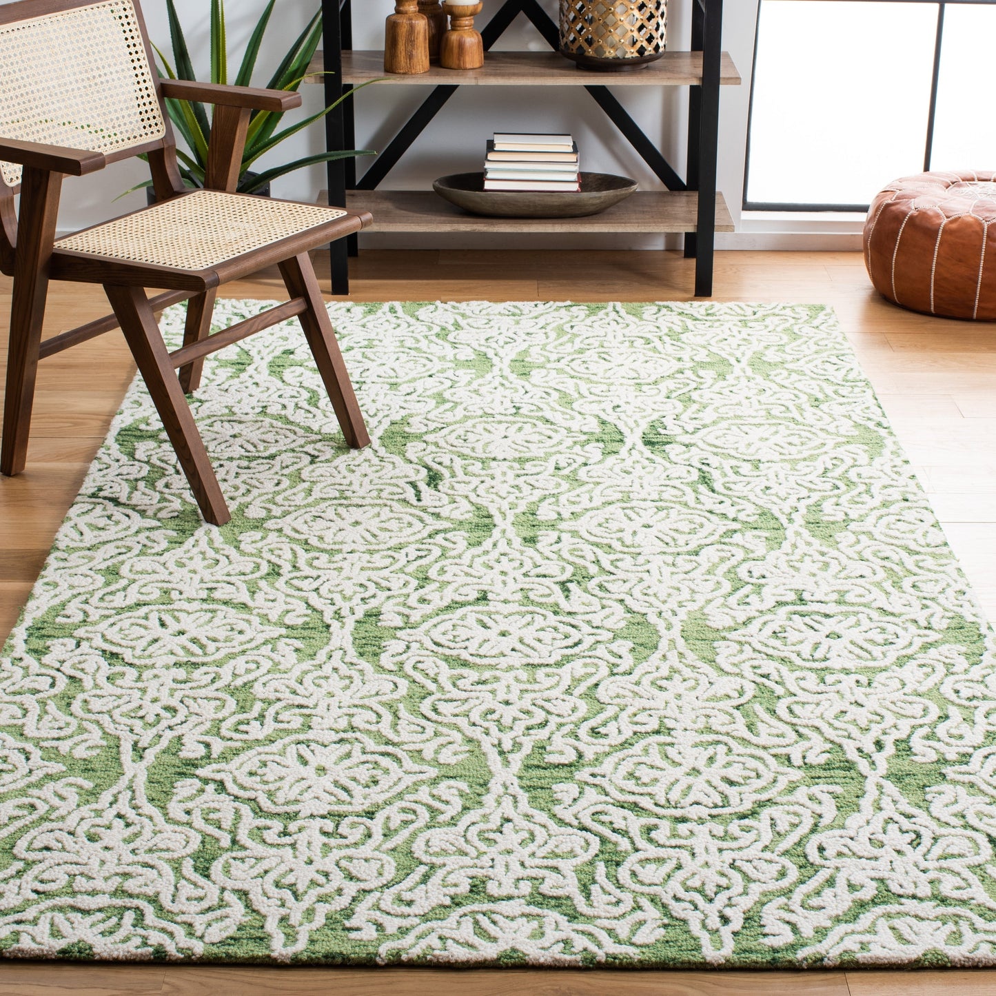 Tapis en laine moderne à motif floral SAFAVIEH fait main Blossom Cateluta