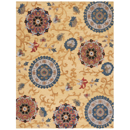 Tapis en laine moderne à motif floral Blossom Maaret, fait main par SAFAVIEH