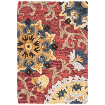 Tapis en laine moderne à motif floral Blossom Maaret, fait main par SAFAVIEH