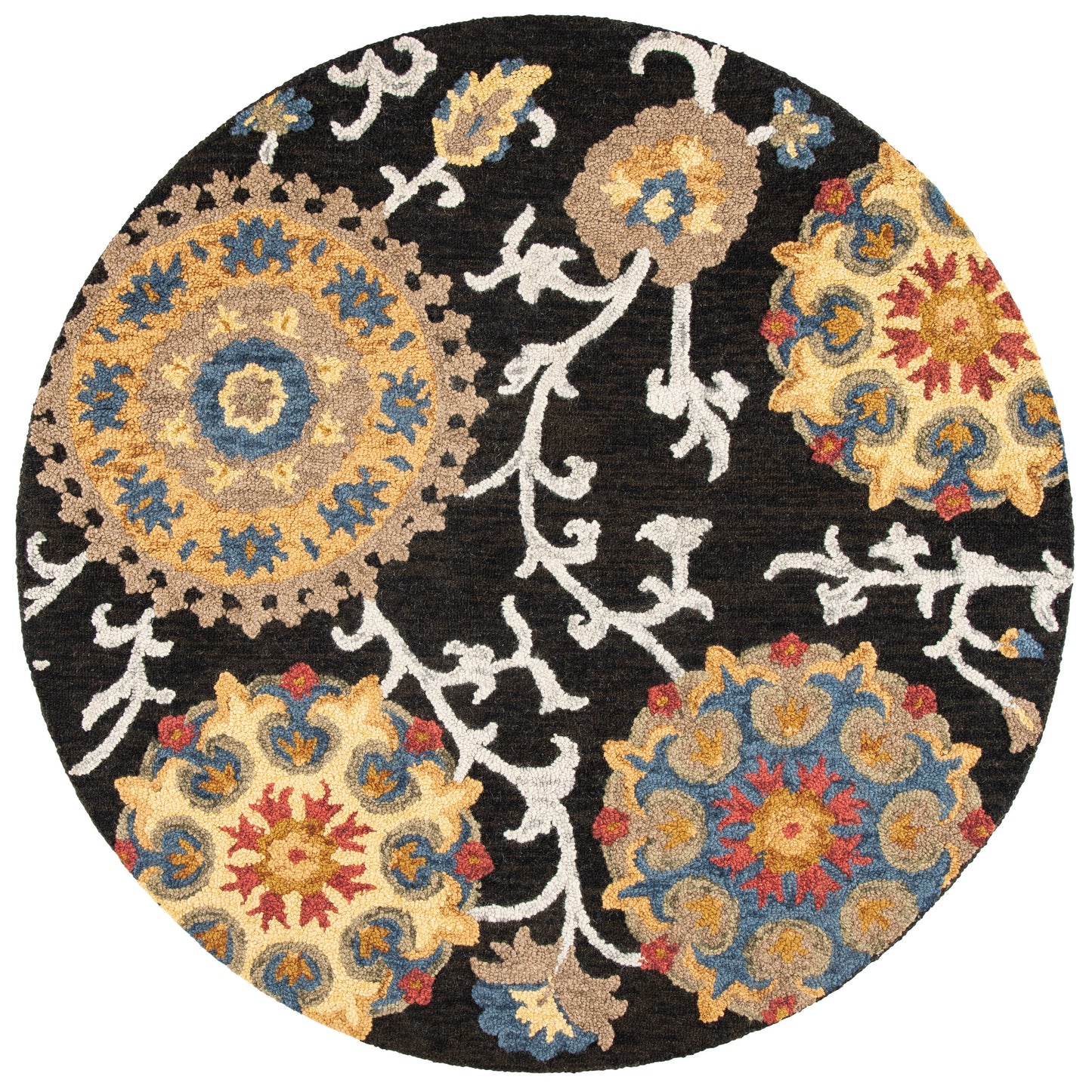 Tapis en laine moderne à motif floral Blossom Maaret, fait main par SAFAVIEH