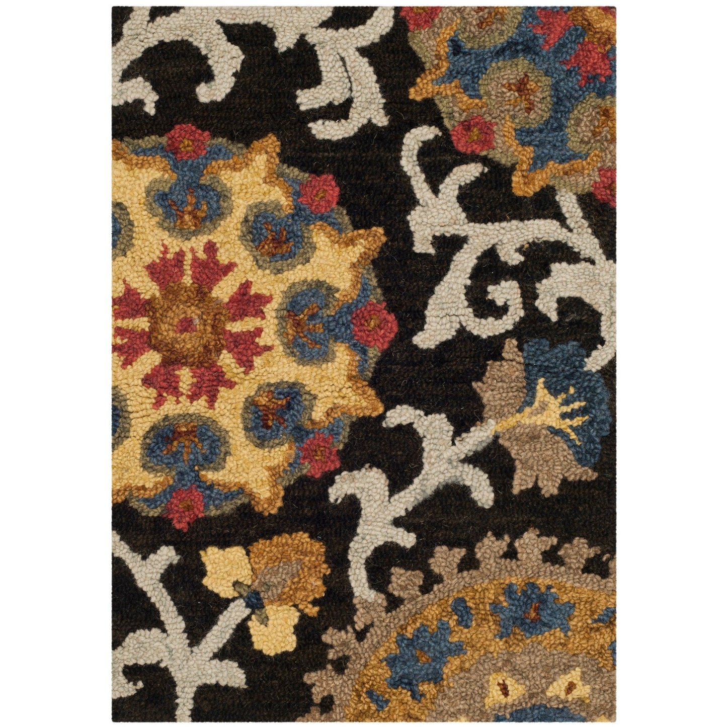 Tapis en laine moderne à motif floral Blossom Maaret, fait main par SAFAVIEH
