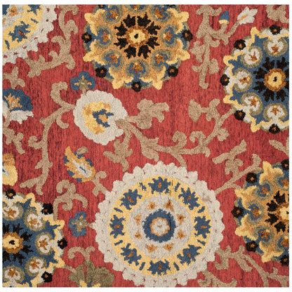 Tapis en laine moderne à motif floral Blossom Maaret, fait main par SAFAVIEH