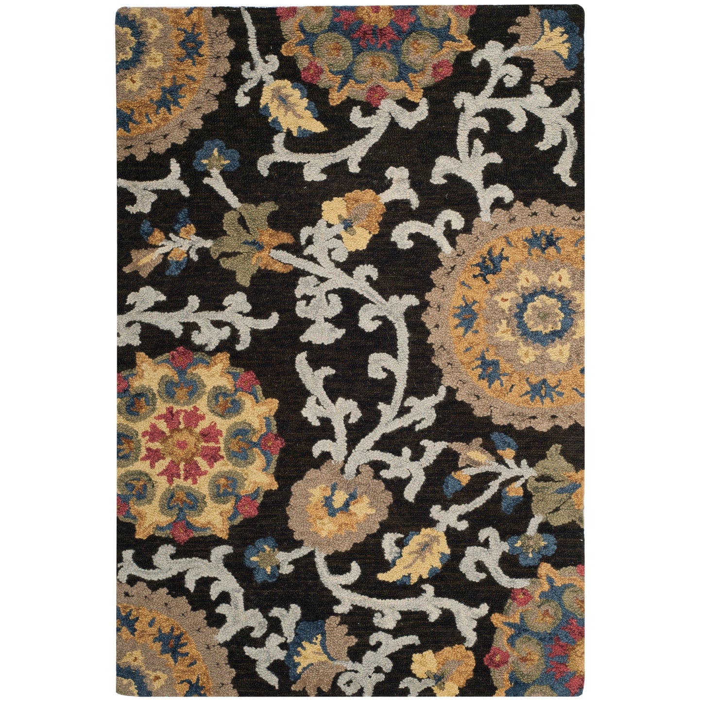Tapis en laine moderne à motif floral Blossom Maaret, fait main par SAFAVIEH